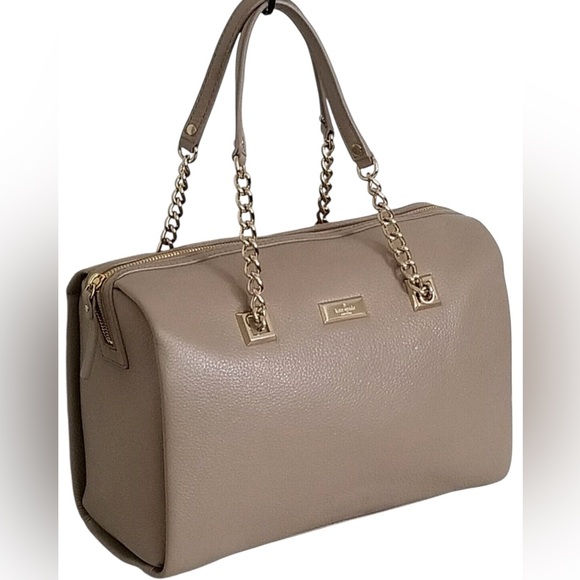kate spade Handbags - KATE SPADE - KENSEY SEDGEWICK LANE TOP ZIP CRIMINI TAN LEATHER SATCHEL